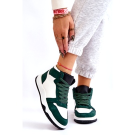 BM Chaussures de sport hautes pour femmes Baskets Blanc-Vert Rumeur blanche 1