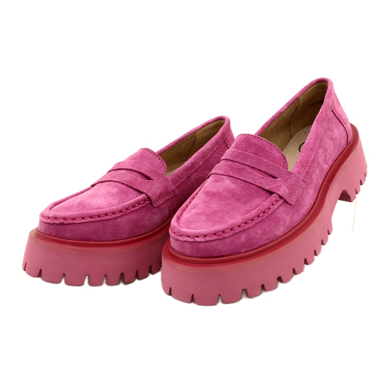 Mocassins en daim Filippo DP4586/23 FH Fuchsia rose 3