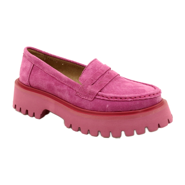 Mocassins en daim Filippo DP4586/23 FH Fuchsia rose 1