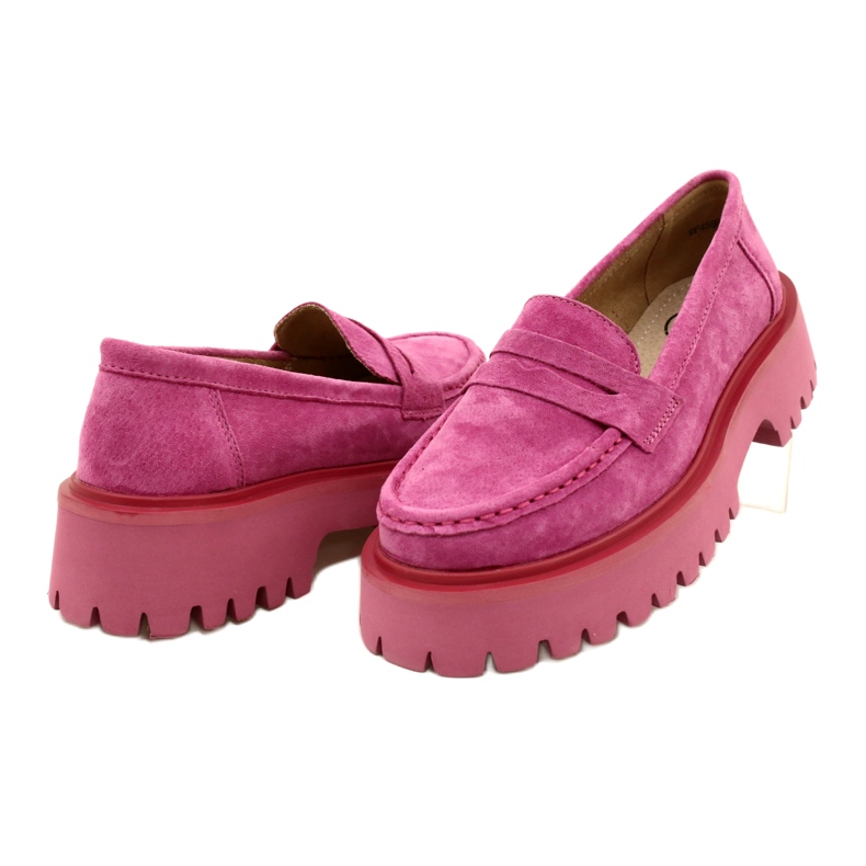 Mocassins en daim Filippo DP4586/23 FH Fuchsia rose 4