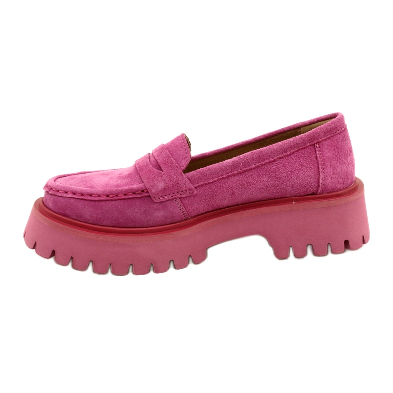 Mocassins en daim Filippo DP4586/23 FH Fuchsia rose 2
