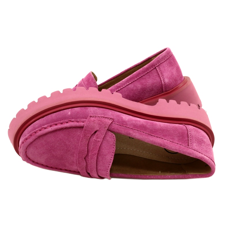 Mocassins en daim Filippo DP4586/23 FH Fuchsia rose 5