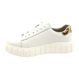 Baskets en cuir Filippo DP4138 blanche d'or 2