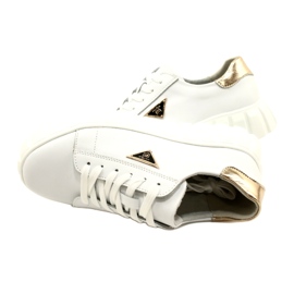 Baskets en cuir Filippo DP4138 blanche d'or 5