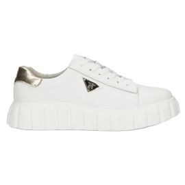 Baskets en cuir Filippo DP4138 blanche d'or 7