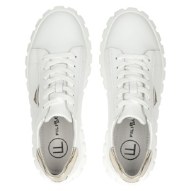Baskets en cuir Filippo DP4138 blanche d'or 8