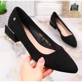 Escarpins daim pointus noirs femme Vinceza 20198 le noir 4