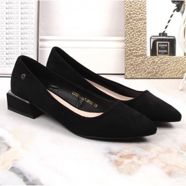 Escarpins daim pointus noirs femme Vinceza 20198 le noir 5