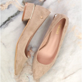 Escarpins pointus daim beige femme Vinceza 20198 6