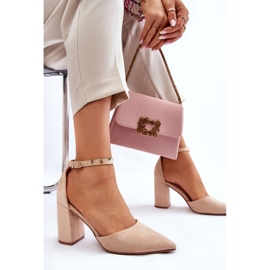 Escarpins Talon Daim Beige Lexie 7