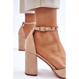 Escarpins Talon Daim Beige Lexie 6