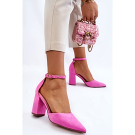 Escarpins à talons en daim roses Lexie 2