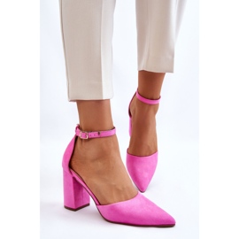 Escarpins à talons en daim roses Lexie 5