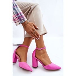 Escarpins à talons en daim roses Lexie 7