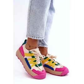 PS1 Chaussures de sport à plateforme en daim pour femmes Multicolore Rohan 2