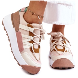 PS1 Baskets à plateforme en daim pour femmes Beige-Marron Rohan brun 11