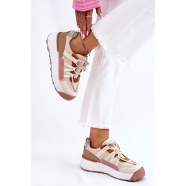 PS1 Baskets à plateforme en daim pour femmes Beige-Marron Rohan brun 5