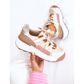 PS1 Baskets à plateforme en daim pour femmes Beige-Marron Rohan brun 2