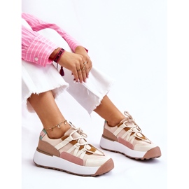 PS1 Baskets à plateforme en daim pour femmes Beige-Marron Rohan brun 1