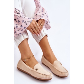 PS1 Mocassins Femme En Daim Avec Embellissements Leah Beiges 7