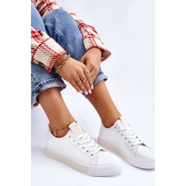 Baskets classiques pour femmes blanches et beiges 8