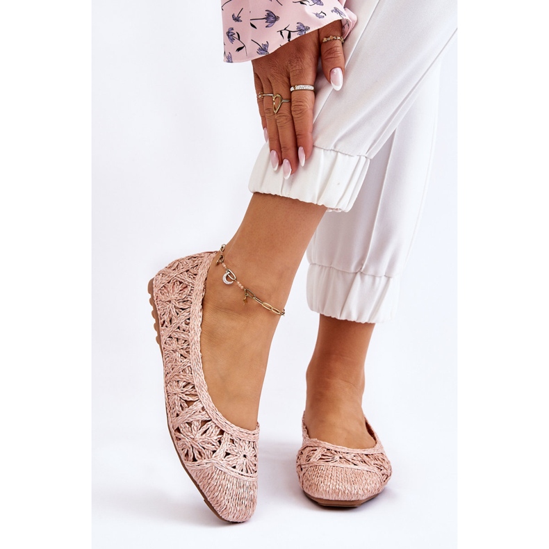 PS1 Ballerines Thiago roses à la mode ajourées 2