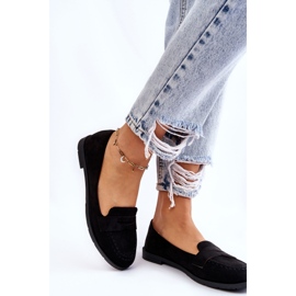 Mocassins confortables en daim pour femmes Noir Lucca le noir 3