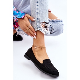 Mocassins confortables en daim pour femmes Noir Lucca le noir 5