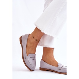 PS1 Mocassins Confortables en Daim pour Femme Gris Lucca 6