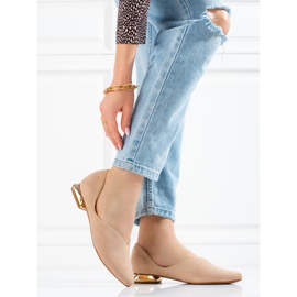 W. Potocki Ballerines femme daim Potocki beige 2