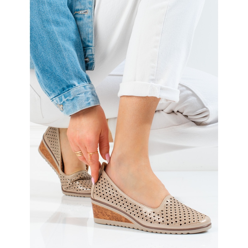 W. Potocki Escarpins ajourés femme Potocki beige 2 W. Potocki Escarpins ajourés femme Potocki beige 2