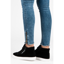 Ideal Shoes Baskets avec isolation le noir 1