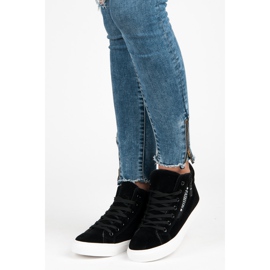 Ideal Shoes Baskets avec isolation le noir 5