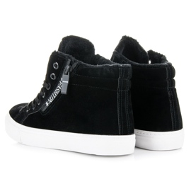 Ideal Shoes Baskets avec isolation le noir 3