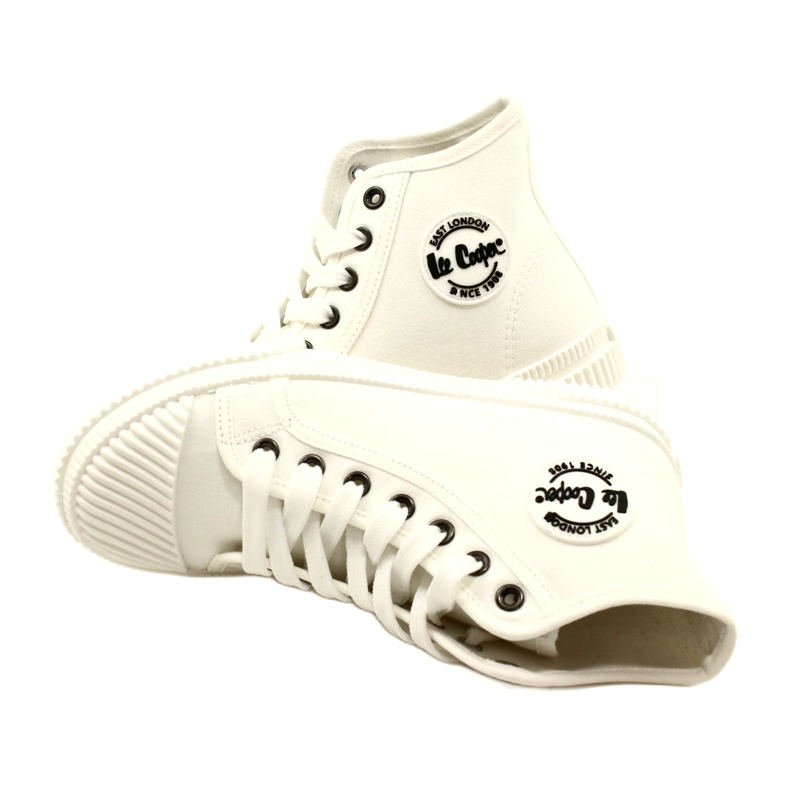 Trams blancs élevés des femmes Lee Cooper LCW-23-44-1607L blanche 6