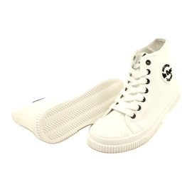 Trams blancs élevés des femmes Lee Cooper LCW-23-44-1607L blanche 5