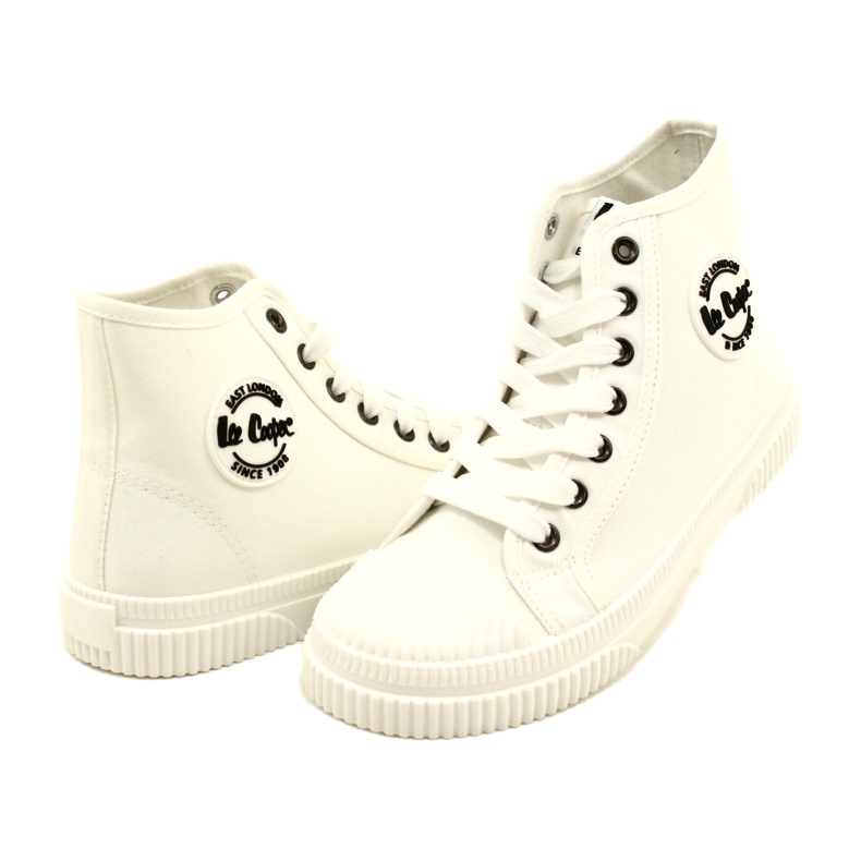 Trams blancs élevés des femmes Lee Cooper LCW-23-44-1607L blanche 4 Trams blancs élevés des femmes Lee Cooper LCW-23-44-1607L blanche 4