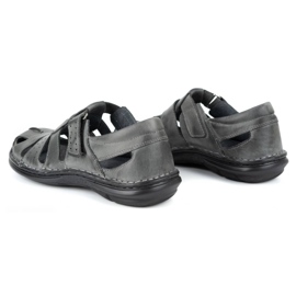 Olivier 467 Sandales pour hommes grises 4