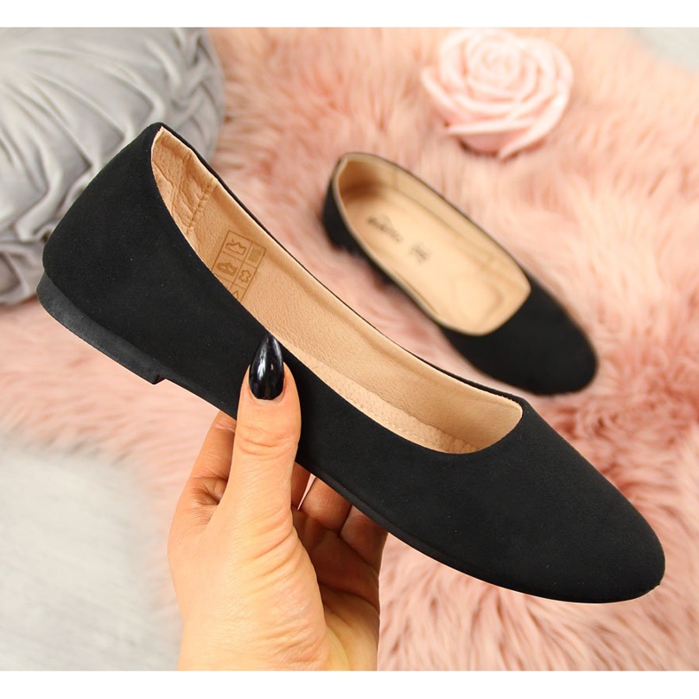 Ballerines femme daim noir eVento 9BL02-1031 le noir 2