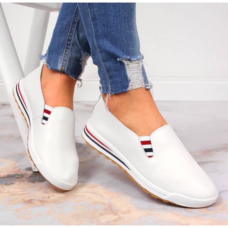 Slip-on femme Filippo DP3510 en cuir Blanc blanche 1