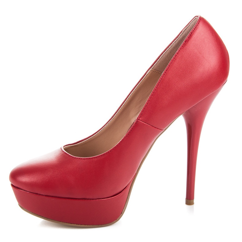 Ideal Shoes Escarpins classiques rouge 1