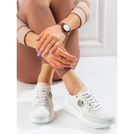 Vinceza chaussures de sport pour femmes sur la plate-forme blanc 1