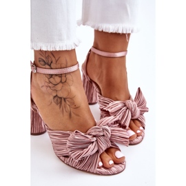 Sandales à la mode avec un nœud sur les talons Beige Callum brun 6