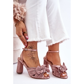 Sandales à la mode avec un nœud sur les talons Beige Callum brun 9