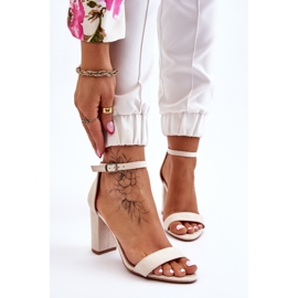 PS1 Sandales à talons classiques en daim Amina beige clair brun 1