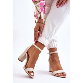 PS1 Sandales à talons classiques en daim Amina beige clair brun 2