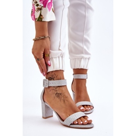 PS1 Sandales Brillantes Sur Talons Hauts Silver Maxim argent 1