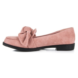 Ideal Shoes Richelieus en daim à nœud rose 2