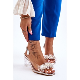 S.Barski Sandales à la mode avec des perles Silver Terrance argent 1 S.Barski Sandales à la mode avec des perles Silver Terrance argent 1