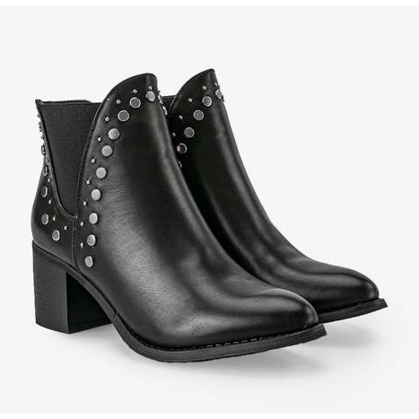 PA1 Bottines noires à talons avec strass Louisa 1